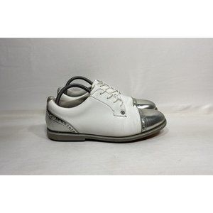 G/Fore Gfore G4 Cap Toe Gallivanter Golf Shoes Sneaker Womens Sz 10 White Silver
